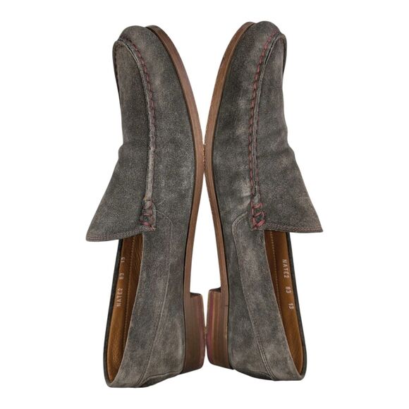 Donald Pliner Nate2 Suede Loafers Grey Slip-On Dress Casual Shoes Men\'s 13M